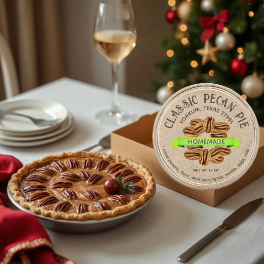 クラシックペカンパイグランジフォントクラフトブラウン ラウンドシール