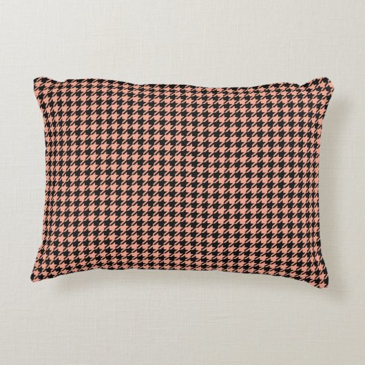 クラシックペピタ千鳥格子のパターブラックピーチ アクセントクッション (裏面)