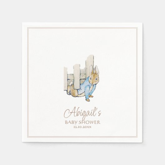 クラシックペーターザラビットウィンター秋ベビーシャワー スタンダードカクテルナプキン (正面)