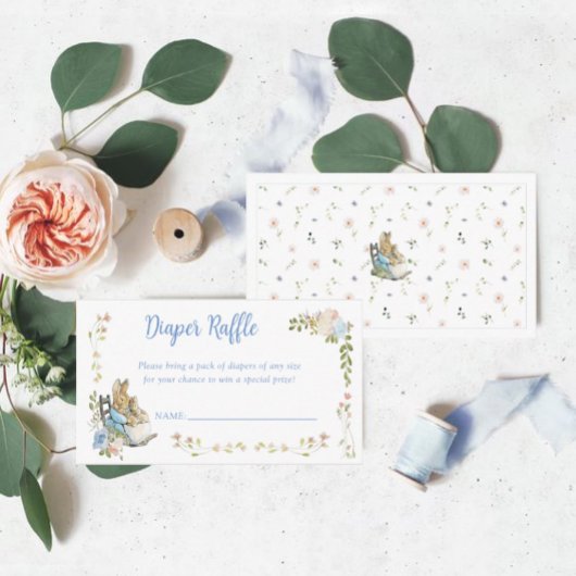 クラシックペーターザラビットツインズおむつラッフル エンクロージャーカード