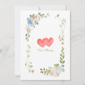 クラシックペーターザラビットツインズベビーシャワー 招待状 (裏面)