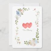 クラシックペーターザラビットツインズベビーシャワー 招待状 (裏面)