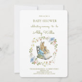 クラシックペーターザラビットツインズベビーシャワー 招待状 (正面)