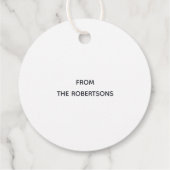 クラシックホットチョコレート爆弾クリスマス フェイバータグ (裏面)