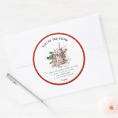 クラシックホットチョコレート爆弾クリスマス ラウンドシール (封筒)