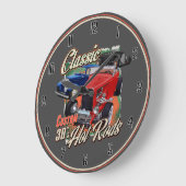クラシックホットロッド大時計 ラージ壁時計 (傾斜)