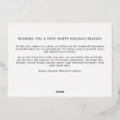 クラシックホッ赤と白名門私立校風のプの写真フレーム 箔シーズンカード (裏面)