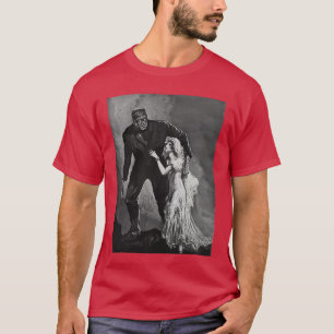 クラシックホラー映画モンスター ビンテージ ハロウィン フラ Tシャツ