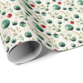 クラシックホリディトリオ：緑、赤、金ゴールド ラッピングペーパー (ロールコーナー)