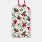 クラシックホリディポインセチア写真ギフトラベル ギフトタグ (裏面)
