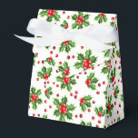 クラシックホリデーグリーンホリーレッドベリー フェイバーボックス<br><div class="desc">クラシックコンテンポラリークリスマス休暇シーズンのホリーの果実と葉パターン。ラッピングやティッシュペーパー、差出人住所ラベル、ギフトラベル、バッグやオフィシャルボックス、ステッカー、リボンなどの製品で利用可能。</div>
