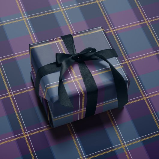 クラシックホリデーシンプルクリスマス柄タータン ラッピングペーパー