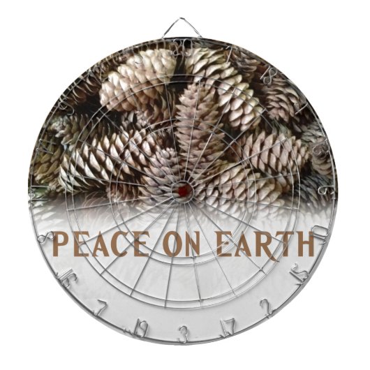 クラシックホリデーパインコーンピースオンアース ダーツボード (正面)