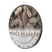 クラシックホリデーパインコーンピースオンアース ダーツボード (正面右)