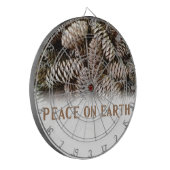 クラシックホリデーパインコーンピースオンアース ダーツボード (正面左)