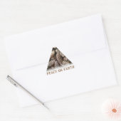 クラシックホリデーパインコーンピースオンアース 三角形シール (封筒)