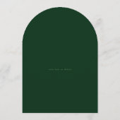 クラシックホリデーパーティポインセチアリースアーチ 招待状 (裏面)