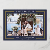 クラシックホリデーフォトカード 箔シーズンカード (正面)