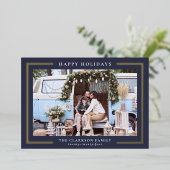 クラシックホリデーフォトカード 箔シーズンカード (立ち正面)