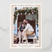 クラシックホリデーフォトカード 箔シーズンカード (正面)