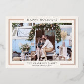 クラシックホリデーフォトカード 箔シーズンカード (正面)