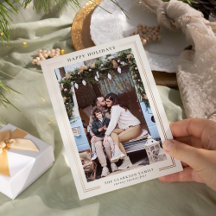 クラシックホリデーフォトカード