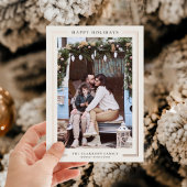 クラシックホリデーフォトカード 箔シーズンカード