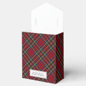 クラシックホリデーレッドタータンチェックギフト フェイバーボックス (オープン)