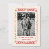 クラシックホリー絵を描フレーム写真 シーズンカード (正面)