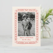 クラシックホリー絵を描フレーム写真 シーズンカード (スタンド正面)