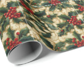 クラシックホリー&アイビーエレガンス ラッピングペーパー (ロールコーナー)
