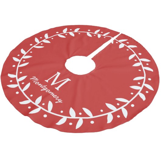 クラシックホワイトつる植物リース&ファミリ名 ブラッシュドポリエステルツリースカート (アングル)