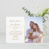 クラシックホワイトの結婚式招待状(写真付き) 招待状 (スタンド正面)