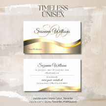 クラシックホワイトウェーブド金ゴールドデコールとイニシャルデラックス