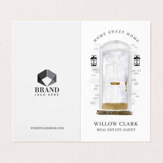 クラシックホワイトウォーター前面ドアフォトサービス 名刺 (外部フラット)