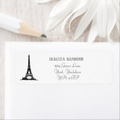 クラシックホワイトエッフェルタワースクリプト差出人住所 ラベル (インサイチュ)