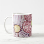 クラシックホワイトコーヒーマグ「フラワーインク4」 コーヒーマグカップ (左)