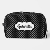 クラシックホワイトスフランスのイス水玉模様オンブラック ドップキット (正面)