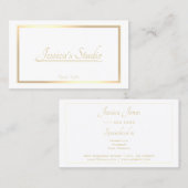 クラシックホワイトトレンディーゴールデンフレームすべてのビジネス –  名刺 (正面/裏面)