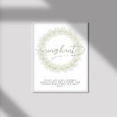 クラシックホワイトフラワーズ ブライダルシャワー リングハント ポスター