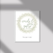 クラシックホワイトフラワーブライダルシャワーカード&ギフト ポスター