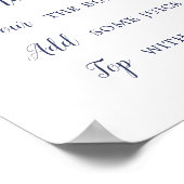 クラシックホワイトフラワーブライダルシャワーミモザバー標識 ポスター (角)