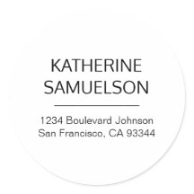 クラシックホワイトブラックネーム&差出人住所