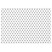 クラシックホワイトブラック水玉模様 テーブルクロス (正面(横))