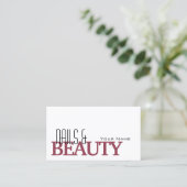 クラシックホワイトブルグンディシンプルプロフェッショナル 名刺 (スタンド正面)