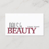 クラシックホワイトブルグンディシンプルプロフェッショナル 名刺 (正面)