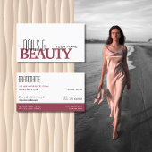 クラシックホワイトブルグンディシンプルプロフェッショナル 名刺