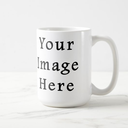 クラシックホワイトマグカップ15オンスカカスタマイズップ – 空白の コーヒーマグカップ (右)
