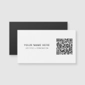 クラシックホワイトマグネットカード(カスタムQRコードとタイトル付き) (正面/裏面)
