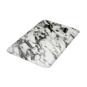 クラシックホワイトマーブルゴールドフォイルグラム#1 バスマット (アングル)